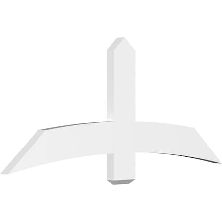 Ekena Millwork Bellingham Architectural Grade PVC Gable Bracket, 60"W x 25"H x 2"D x 6"F, 10/12 Pitch GBP060X25X0206BEL00